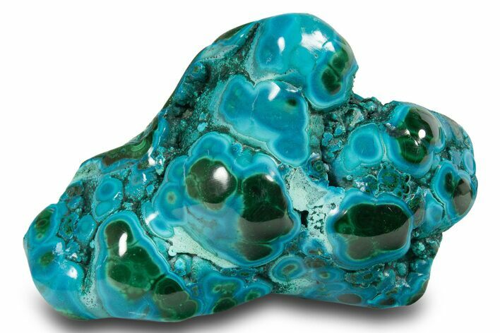 Vibrant Polished Malachite with Chrysocolla - DR Congo #305200